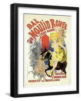 Advertising Lithograph, Le Bal Dumoulin Rouge-Jules Chéret-Framed Giclee Print