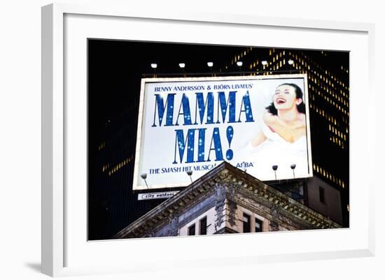 Advertising - Mamma Mia - Times square - Manhattan - New York City - United States-Philippe Hugonnard-Framed Photographic Print