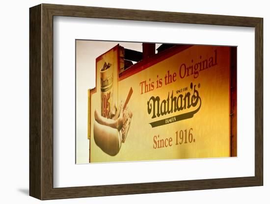 Advertising - Nathan's - Coney Island - United States-Philippe Hugonnard-Framed Photographic Print