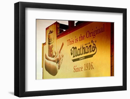 Advertising - Nathan's - Coney Island - United States-Philippe Hugonnard-Framed Photographic Print