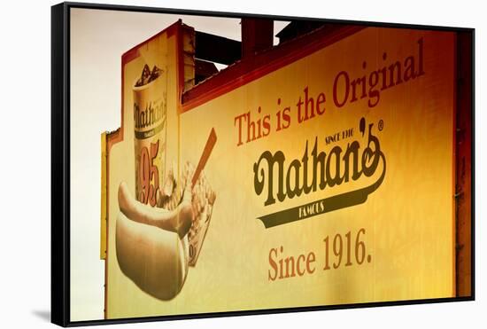 Advertising - Nathan's - Coney Island - United States-Philippe Hugonnard-Framed Stretched Canvas