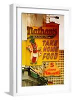 Advertising - Nathan's - Coney Island - United States-Philippe Hugonnard-Framed Photographic Print