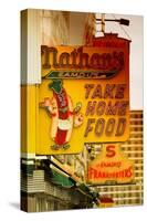 Advertising - Nathan's - Coney Island - United States-Philippe Hugonnard-Stretched Canvas