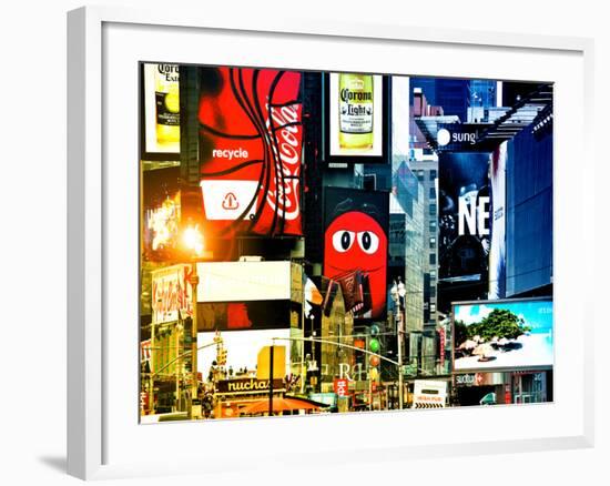 Advertising on Times Square, Manhattan, New York City, United States, Art Colors-Philippe Hugonnard-Framed Photographic Print