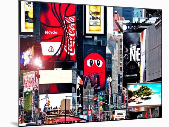 Advertising on Times Square, Manhattan, New York City, United States-Philippe Hugonnard-Mounted Photographic Print