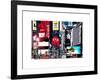 Advertising on Times Square, Manhattan, New York City, US, White Frame, Full Size Photography-Philippe Hugonnard-Framed Art Print