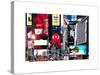 Advertising on Times Square, Manhattan, New York City, US, White Frame, Full Size Photography-Philippe Hugonnard-Stretched Canvas