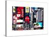 Advertising on Times Square, Manhattan, New York City, US, White Frame, Full Size Photography-Philippe Hugonnard-Stretched Canvas