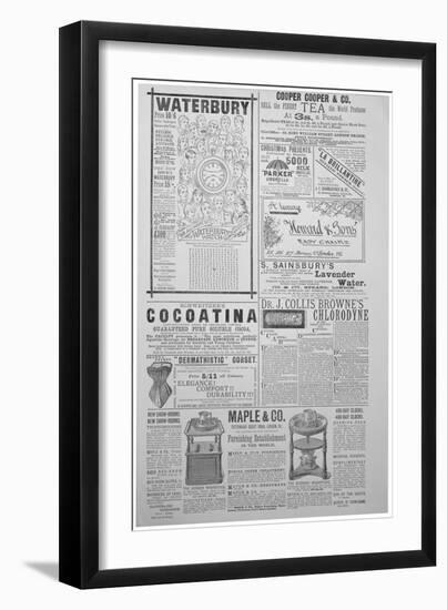 Advertising Page from the Yuletide, Christmas Annual, 1887-null-Framed Giclee Print