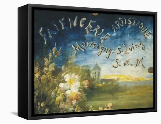 Advertising Plaque Decorated with Rose Bushes-Albert Durer Lucas-Framed Stretched Canvas