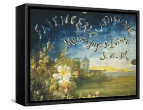 Advertising Plaque Decorated with Rose Bushes-Albert Durer Lucas-Framed Stretched Canvas