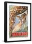 Advertising Poster "Dai Fiori Le Ciprie I Profumi Paglieri"-Giovanni Antonio Pellegrini-Framed Giclee Print