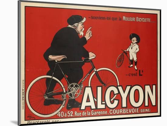 Advertising Poster for Alcyon Bicycles-null-Mounted Giclee Print