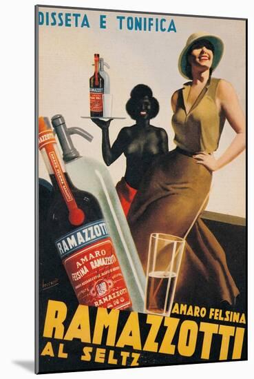 Advertising poster for Amaro Felsina Ramazzotti Water-Gino Boccasile-Mounted Art Print