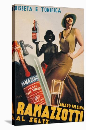 Advertising poster for Amaro Felsina Ramazzotti Water-Gino Boccasile-Stretched Canvas