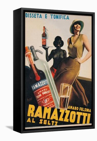 Advertising Poster for "Amaro Felsina Ramazzotti"-null-Framed Stretched Canvas