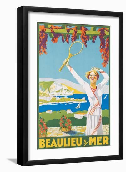 Advertising Poster for Beaulieu-Sur-Mer, 1925-Victor Charreton-Framed Premium Giclee Print