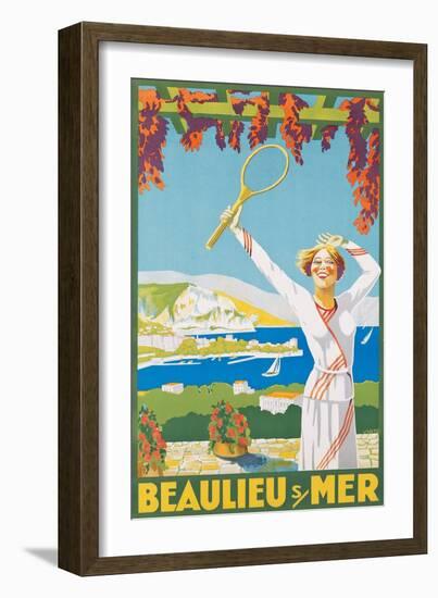 Advertising Poster for Beaulieu-Sur-Mer, 1925-Victor Charreton-Framed Giclee Print