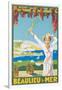 Advertising Poster for Beaulieu-Sur-Mer, C.1925-null-Framed Giclee Print