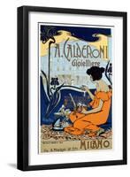 Advertising Poster for Calderoni Jeweler in Milan, C1920-Adolfo Hohenstein-Framed Giclee Print