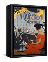 Advertising Poster for Calderoni Jewelers in Milan-Adolfo Hohenstein-Framed Stretched Canvas