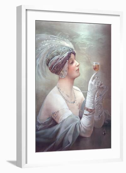 Advertising Poster for 'Cognac Otard'-Louis Lessiex-Framed Art Print