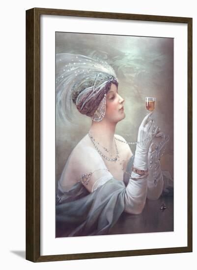 Advertising Poster for 'Cognac Otard'-Louis Lessiex-Framed Art Print