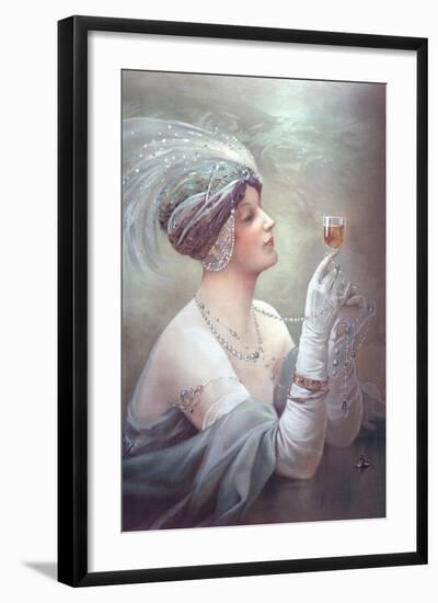 Advertising Poster for 'Cognac Otard'-Louis Lessiex-Framed Art Print