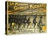 Advertising Poster for Georges Richard Bicycles, 24 Rue Du 4 Septembre-Jean Léonce Burret-Stretched Canvas