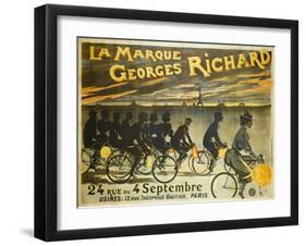 Advertising Poster for Georges Richard Bicycles, 24 Rue Du 4 Septembre-Jean Léonce Burret-Framed Giclee Print