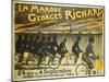 Advertising Poster for Georges Richard Bicycles, 24 Rue Du 4 Septembre-Jean Léonce Burret-Mounted Giclee Print