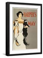 Advertising Poster for Harper's New Monthly Magazine, May 1896, Pub. 1896 (Colour Lithograph)-Edward Penfield-Framed Giclee Print