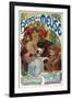 Advertising Poster for “” Les Bieres De La Meuse”” Illustrated by Alphonse Mucha (1860-1939) 1898 P-Alphonse Marie Mucha-Framed Giclee Print