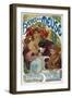 Advertising Poster for “” Les Bieres De La Meuse”” Illustrated by Alphonse Mucha (1860-1939) 1898 P-Alphonse Marie Mucha-Framed Giclee Print