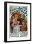 Advertising Poster for “” Les Bieres De La Meuse”” Illustrated by Alphonse Mucha (1860-1939) 1898 P-Alphonse Marie Mucha-Framed Giclee Print