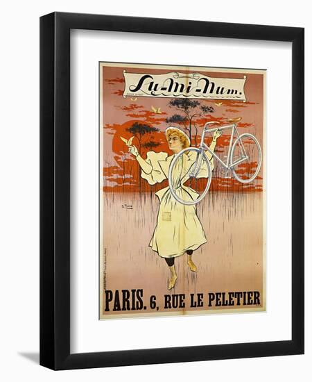 Advertising Poster for Lu-Mi-Num Bicycles-Ch. Tichon-Framed Giclee Print