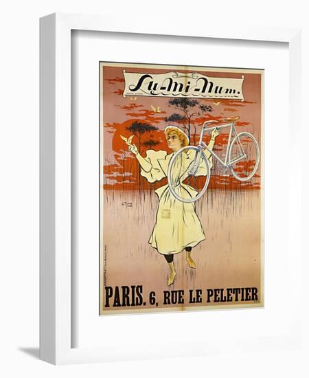 Advertising Poster for Lu-Mi-Num Bicycles-Ch. Tichon-Framed Giclee Print