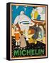 Advertising Poster for Michelin, C. 1925-Rene Vincent-Framed Stretched Canvas