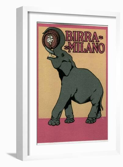 Advertising poster for Milano beer illustrated by Franz Laskoff (1869-1921)-Franz Laskoff-Framed Giclee Print