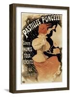 Advertising Poster for Pastilles Poncelet, a Cold and Bronchitis Remedy, 1896-Jules Chéret-Framed Giclee Print