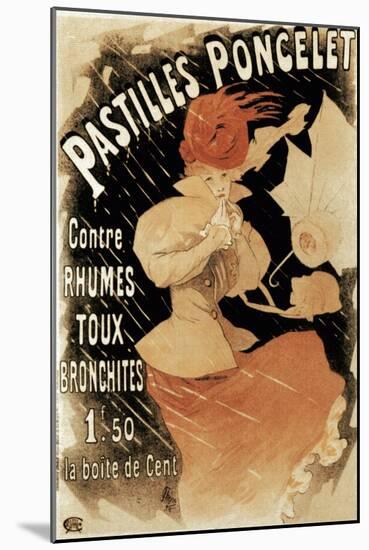 Advertising Poster for Pastilles Poncelet, a Cold and Bronchitis Remedy, 1896-Jules Chéret-Mounted Giclee Print