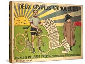 Advertising Poster for Peugeot Freres Bicycles-Mich-Stretched Canvas