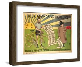 Advertising Poster for Peugeot Freres Bicycles-Mich-Framed Giclee Print