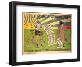 Advertising Poster for Peugeot Freres Bicycles-Mich-Framed Giclee Print