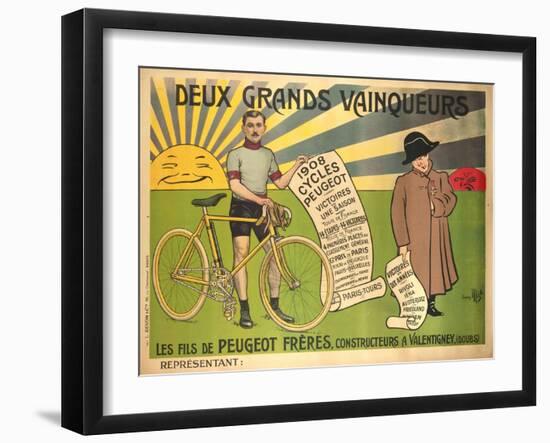 Advertising Poster for Peugeot Freres Bicycles-Mich-Framed Giclee Print