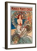 Advertising Poster for Railway Lines Monaco-Monte Carlo, 1897-Alphonse Marie Mucha-Framed Giclee Print