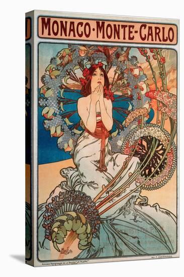 Advertising Poster for Railway Lines Monaco-Monte Carlo, 1897-Alphonse Marie Mucha-Stretched Canvas