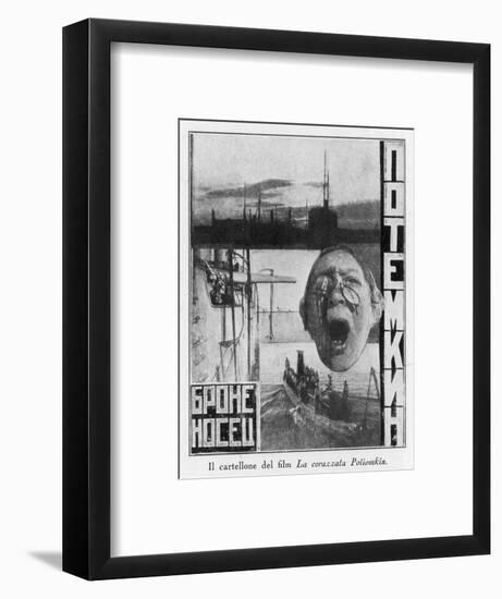 Advertising Poster for Sergei Eisensteins 1925 Film Battleship Potemkin-null-Framed Art Print