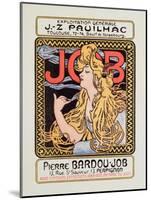 Advertising Poster for the Cigarette Paper Job (Lithography, 1896)-Alphonse Marie Mucha-Mounted Giclee Print