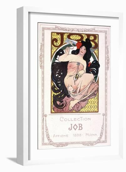 Advertising Poster for the Cigarette Paper Job-Alphonse Mucha-Framed Giclee Print
